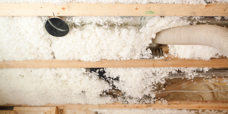 Cellulose blown-in insulation is made up of recycled
